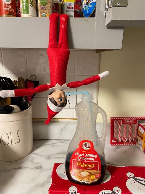 St Nick And Elf On The Shelf, Elf And Snowman Ideas, Second Night Elf On The Shelf, Elf On The Shelf Glide And Go, Intro Elf On The Shelf Ideas, Elf On The Sled Ideas, Easy Christmas Character Dress Up, Elf On The Shelves Ideas, Easy Elf On The Shelf Ideas