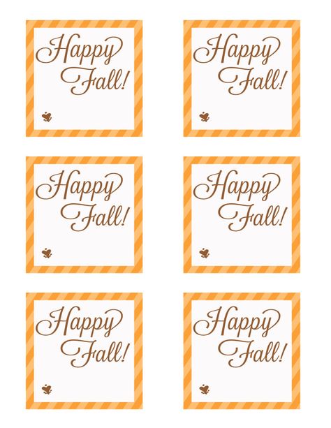 Happy Fall Tags- Free Printable Fall Labels, Fall Break, Free Printable Tags, Free Printable Gift Tags, Free Gift Tags, Fall Printables, Custom Templates, Happy Fall Y'all, Fall Gifts