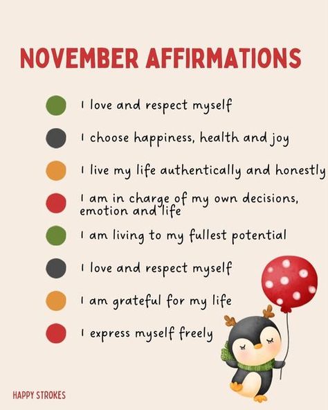 November Affirmations Spiritual, November Affirmations Quotes, New Month Positive Affirmations, Happy New Month November Quotes, November Mental Health, November Motivational Quotes, November Inspirational Quotes, November Reminders, November Quotes Thankful