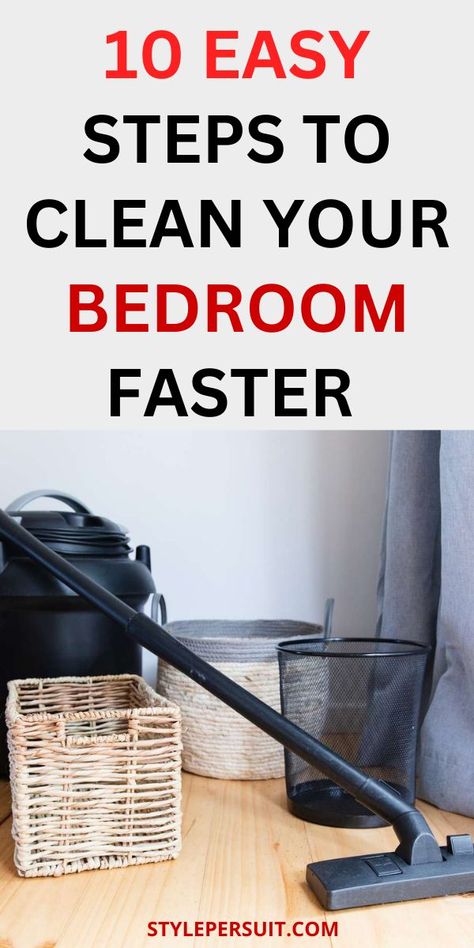 In just 15 minutes, you can turn your messy and chaotic bedroom into a neat and organized sanctuary. This guide will take you through straightforward and practical tips to speed clean your room, saving you time and reducing stress. How To Clean Your Room, Clean Your Room Fast, Chaotic Bedroom, How To Clean Your Room Fast, Cluttered Bedroom, Messy Bedroom, Hardwood Bedroom Floors, Clean Your Room, Speed Cleaning