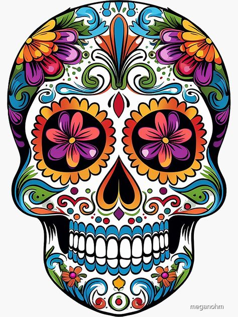 Day Of The Dead Mask Designs, Pumpkin Painting Ideas Sugar Skull, Candy Skull Drawing, Dia De Los Muertos Painting Ideas, Sugar Skulls Ideas, Day Of The Dead Skull Art, Day Of The Dead Skull Design, Day Of The Dead Coloring Pages, Mexican Skull Drawing