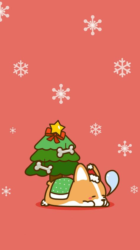 Navidad 3 Kawaii Christmas Wallpaper, Corgi Wallpaper, Christmas Wallpaper Ideas, Christmas Wallpaper Aesthetic, Corgi Art, Kawaii Christmas, Christmas Wallpapers, Spring Wallpaper, Pusheen