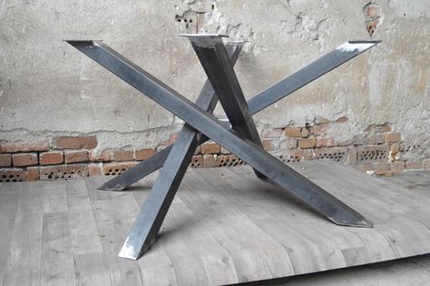 Round Table Ideas, Circular Kitchen Table, Stainless Table, Metal Base Dining Table, Steel Table Base, Dining Table Base, Wood Table Bases, Coffee Table Base, Steel Table Legs