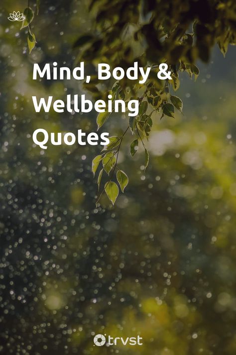 "Mind, Body & Wellbeing Quotes"- One of the most important aspirations of humans is general wellbeing. We all want to be in a good state, physiologically, and in our minds. Little wonder the wellness industry is doing well, with more people taking to exercising, dieting, meditation, and yoga; just anything to ensure their wellbeing.... #trvst #quotes #mind&body #health #wellbeing #wellness #meditation #humans #people #healthy #healthylife #begreat #togetherwecan Health And Wellness Quotes Funny, Health And Wellbeing Quotes, Holistic Wellness Quotes, Wellness Motivation Quotes, Wellbeing Quotes Mindfulness, Quotes About Health And Wellness, Body And Mind Quotes, Body Mind Soul Quotes, Be Healthy Quotes