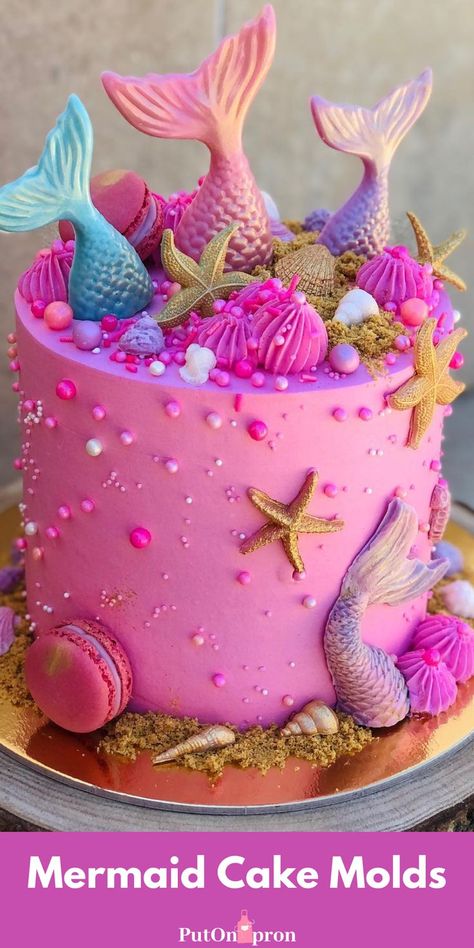 Mermaid Tail Molds by @cristicakes_begues Birthday Dream, Mermaid Party Supplies, 6th Birthday Cakes, 5th Birthday Cake, Little Mermaid Cakes, Mermaid Birthday Party Decorations, Mermaid Theme Birthday Party, Mermaid Cupcakes, Mermaid Birthday Cakes