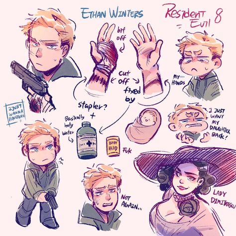 Resident Evil Ethan X Heisenberg, Resident Evil 7 Fanart, Resident Evil 8 Fanart, Resident Evil Village Fanart, Ethan Winters Fanart, Resident Evil Art, Ethan Winters, Resident Evil Vii, Resident Evil 7