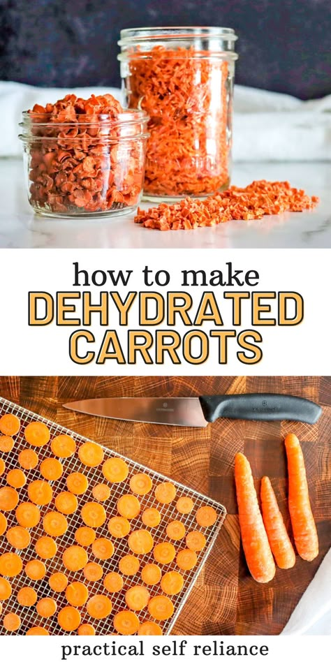 Dehydrating Carrots, Dehydrate Carrots, Luvele Recipes, Dehydrated Carrots, Dehydration Recipes, Dehydrator Recipes Fruit, Dehydrated Food Recipes, Dehydrated Recipes, Dehydrating Food Storage