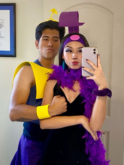 Hades Costume, Yzma And Kronk, Original Halloween Costumes, Cute Couples Costumes, Halloween Coustumes, Spooky Costumes, Clever Halloween Costumes, Duo Halloween Costumes, Couples Halloween Outfits