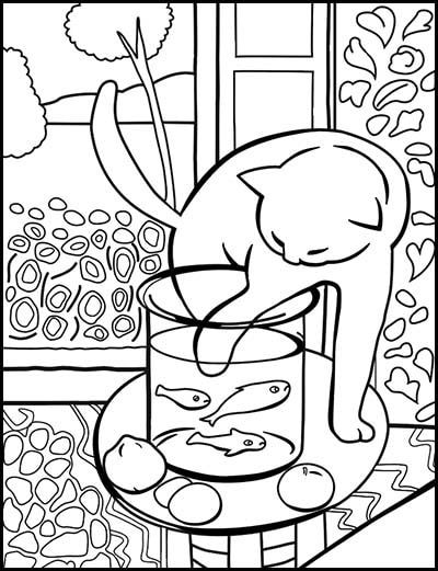 Middle School Coloring Pages, Famous Art Coloring, Van Gogh Coloring, Art Coloring Pages, 헬로키티 배경화면, A Coloring Page, Mario Coloring Pages, Princess Coloring Pages, Dinosaur Coloring Pages