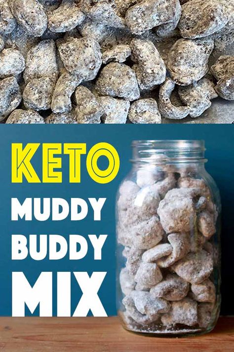 This recipe for Keto Muddy Buddy Mix is truly a treat. It's a retro low carb dessert or snack with just 5g net carbs per serving. Pork Rind Recipes, Muddy Buddy, Pork Rind, Medicine Tips, Low Carb Low Fat Recipes, Baking Powder Uses, Muddy Buddies, Boiled Egg Diet Plan, Baking Soda Beauty Uses