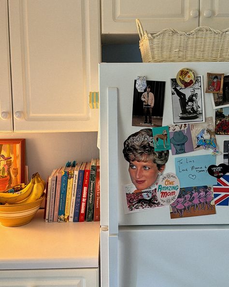 Fridge full of mems💌 Top Of Fridge Decor Ideas, Top Of Fridge Decor, On Top Of Fridge, Dream Fridge, Top Of Fridge, Fridge Photos, Dream Dorm, Fridge Decor, Kitchen Fridges