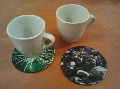 Picture of Cardboard Coasters Box Craft Ideas, Cardboard Coasters, Make Coasters, Cardboard Box Crafts, Box Craft, How To Make Coasters, Rubbish Bin, Coaster Holder, Moving Boxes