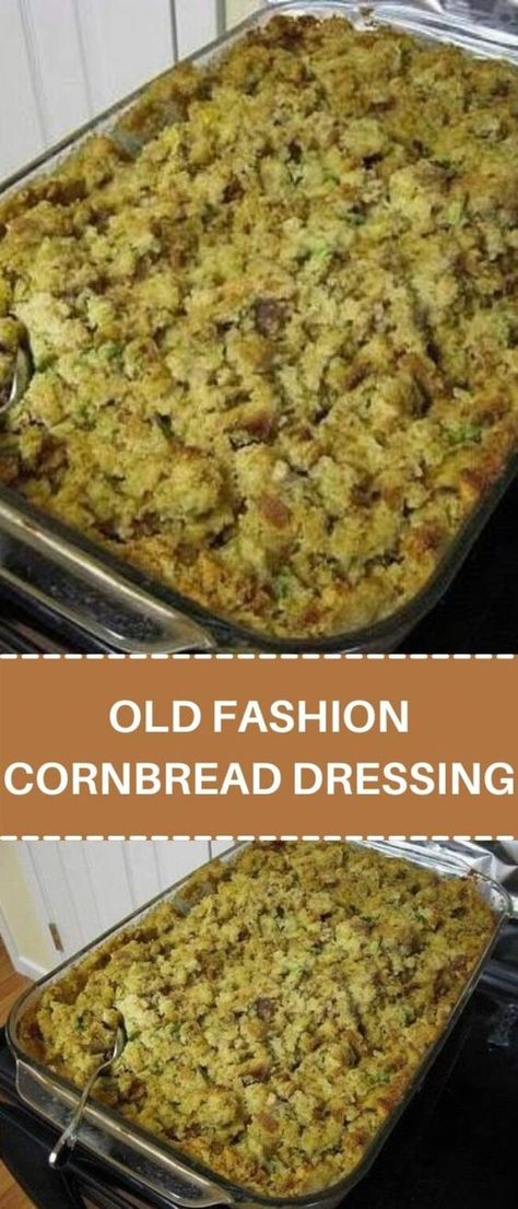 OLD FASHION CORNBREAD DRESSING Old Fashion Cornbread Dressing, Southern Dressing Recipe, Old Fashioned Cornbread Dressing, Soul Food Cornbread Dressing, Turkey Dressing Recipe, Homemade Cornbread Dressing, Old Fashioned Cornbread, Cornbread Dressing Recipe, Dressing Recipes Thanksgiving