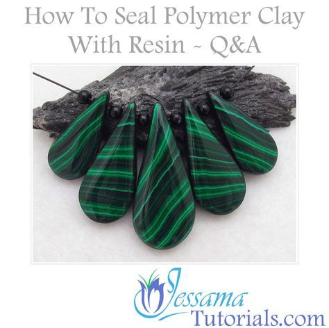 How to seal polymer clay with resin. Paint Polymer Clay How To, Seal Polymer Clay, Clay With Resin, Polymer Tutorial, Clay Recipe, Precious Metal Clay Jewelry, Craft Clay, Clay Techniques, Polymer Clay Jewelry Tutorials