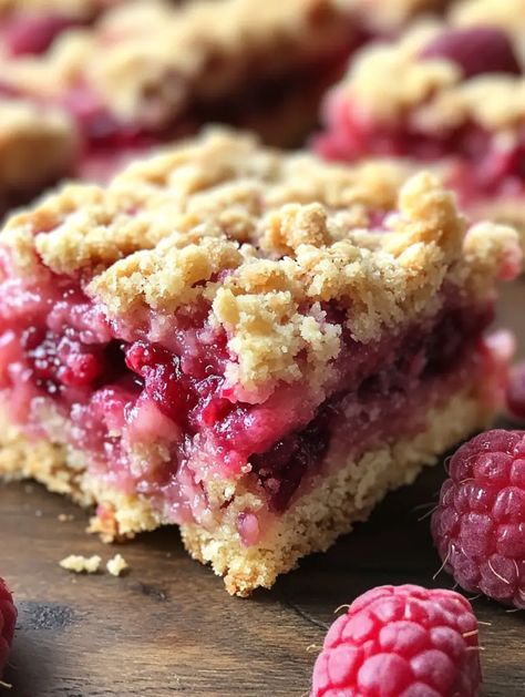 Raspberry Crumble Bars Pistachio Snowball Cookies, Oatmeal Crumble Bars, Raspberry And Pistachio, Raspberry Crumble Bars, Chocolate Tres Leches Cake, Oat Crust, Cherry Pistachio, Cinnamon Bars, Oatmeal Crumble