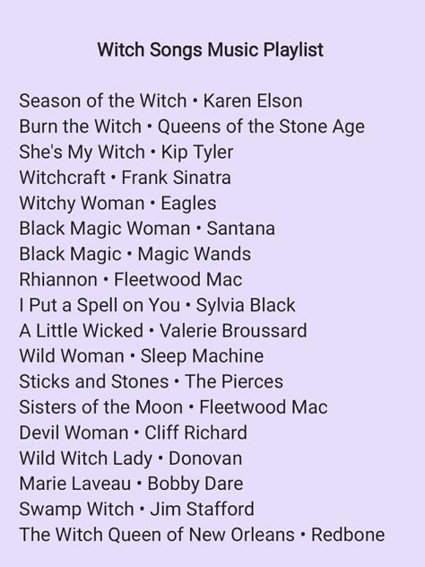 Witch Songs Music Playlist | Halloween | October | Autumn Witch Playlist Names, Witchy Music Playlist, Witchy Podcasts Spotify, Spiritual Music Playlist, Dark Feminine Energy Songs, Witch Movies List, Witchy Playlist Names, Halloween Songs Playlists, Dark Feminine Music