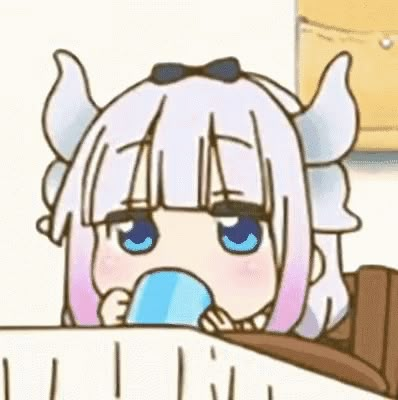 Anime Drinks Gif, Kanna Kamui, Miss Kobayashi's Dragon Maid, Anime Gifs, Anime Expressions, Memes Anime, Anime Meme, Anime Boys, Art Anime