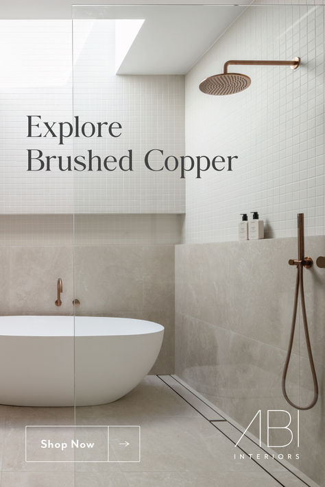 Infuse your space with the warmth of brushed copper — available across all our product ranges for a cohesive design flow. Shop brushed copper online or in-store now. ✓ Free shipping on orders over $1,000* ✓ 30-day change-of-mind returns ✓ Up to 25 years additional warranty ✓ Shop now, pay later with Afterpay *Exclusions apply Copper Tapware, Lake House Bathrooms, Earthy Vintage, Laundry Sinks, Copper Range, Colour Samples, Copper Taps, Bathroom Ensuite, Loft Bathroom