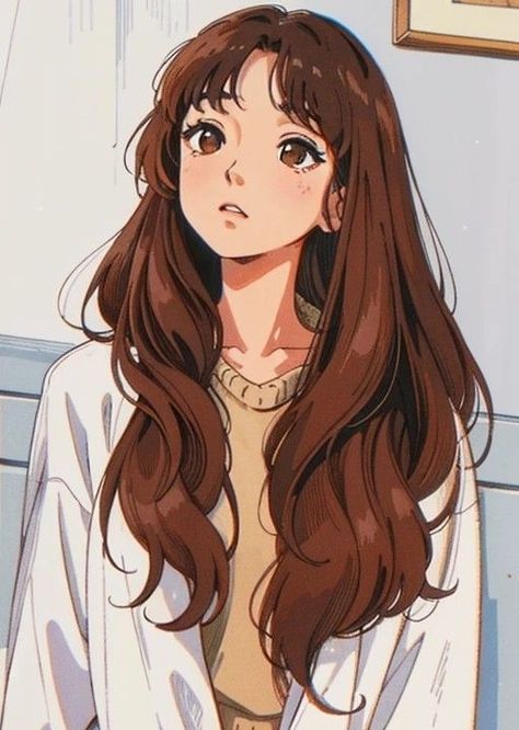 Best Anime Series, Girl Character Design, Go Ara, Character Design Digital Art, Anime Artist, The Best Anime, Girl Character, Brown Hair, Hair