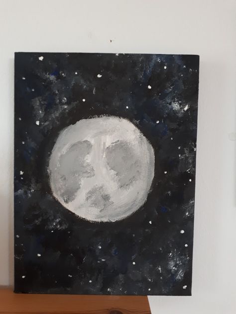 Mond mit Acrylfarben Kindergarten, Celestial Bodies, Moon, Pins, Quick Saves, Art