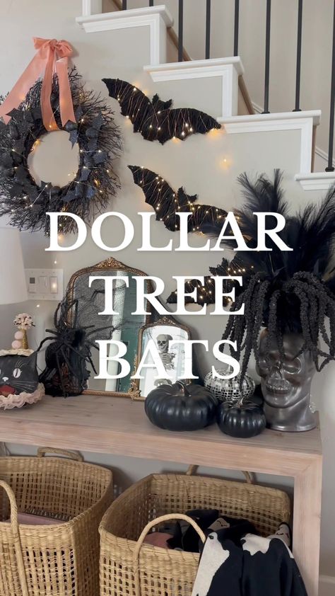 Aurelie.erikson (@aurelie.erikson) | TikTok Aurelie Erikson, Pottery Barn Lighting, Dollar Tree Halloween, Dollar Tree Diy Crafts, Tree Crafts, Dollar Tree Crafts, Dollar Tree Diy, Holiday Celebration, Halloween Nails