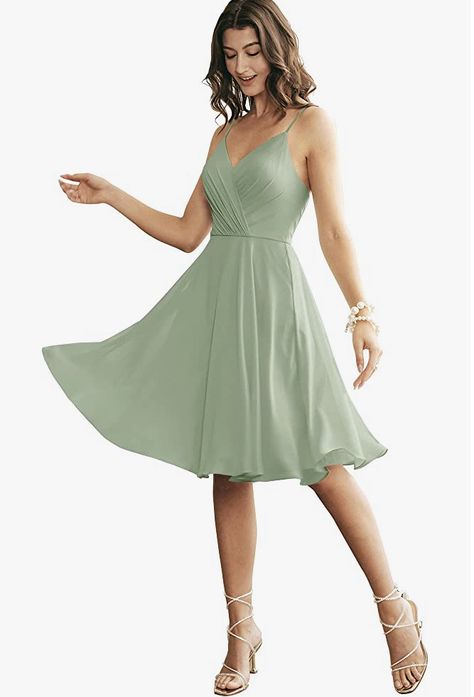 Sage Green Bridesmaid Dresses Short, Cute Dance Dresses, Green Bridesmaid Dresses Short, Semi Formal Outfits For Women, Sage Green Bridesmaid Dresses, Green Hoco Dress, Sage Green Bridesmaid, Bridesmaid Dresses Short, Short Semi Formal Dresses