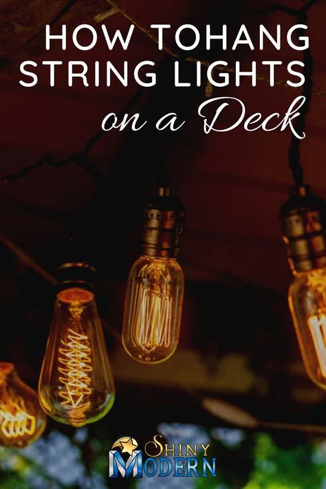 Adding some lighting and a little class to your outdoor space doesn't have to cost a fortune. Here is how to hang string lights on a deck. Edison Light, Drywall Repair, Bulb String Lights, How To Hang, Edison Light Bulbs, String Lights, Light Bulbs, Outdoor Space, Light Bulb