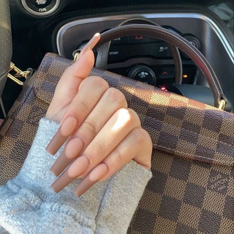 Brown And Nude Nails, Occasion Nails, Brown Acrylic Nails, Pedicure Manicure, Drip Nails, Edgy Nails, Glamour Nails, Cute Acrylic Nail Designs, Fall Acrylic Nails