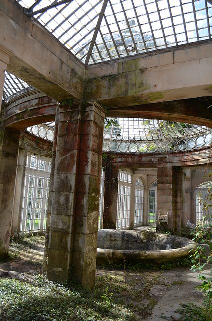 Alton Towers Greenhouse, Alton, Staffordshire, UK Abandoned Greenhouse, Alton Towers, Magic Places, Beautiful Ruins, Abandoned Castles, Abandoned House, Abandoned Mansions, Haunted Places, Old Building