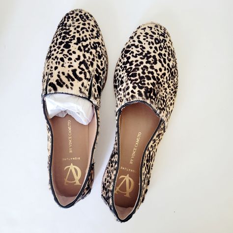 Brand New. Comes With Original Box Very Comfortable Loafers Upper Fur Dyed Leopard Print Loafers, Leopard Loafers, Comfortable Loafers, Leopard Shoes, Vince Camuto Shoes, Work Attire, Marilyn Monroe, Vince Camuto, Passion For Fashion