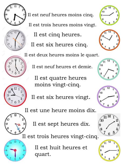 School Subjects In French, French Preschool Activities, Time In French, French Numbers, French Poems, French Practice, Images Emoji, French Flashcards, Basic French Words