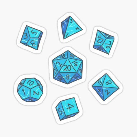 Dnd Stickers | Redbubble Dnd Dice Sticker, Dnd Sticker Ideas, Dnd Stickers Printable, D&d Stickers, Dnd Stickers, Character Journal, Zelda Wedding, Dragon Cookies, Dungeons And Dragons Dice