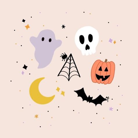 Halloween Aesthetic Doodles, Cute Pumpkin Doodle, Cute Spooky Doodles, Pumpkin Cute Drawing, Halloween Cute Art, Halloween Aesthetic Drawing, Spooky Doodles Easy, Halloween Cute Drawings, Pumpkin Halloween Drawing