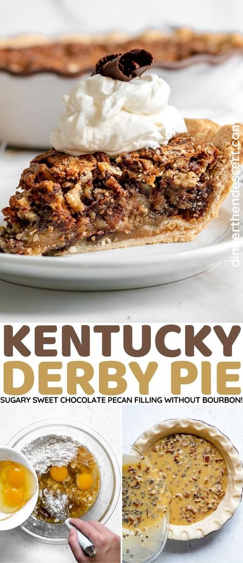 Kentucky Derby Chocolate Walnut Pie, Chocolate Derby Pie, Ky Derby Pie Recipe, Kerns Derby Pie Recipe, Ky Derby Pie, Derby Pie Bars Recipe, Kentucky Pie Recipe, Kentucky Derby Pie With Bourbon, Kentucky Derby Pie Bars