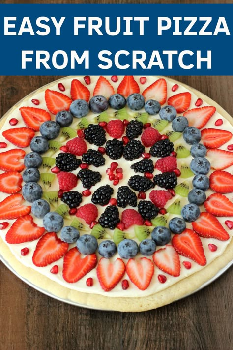 Fruit Pizza With Homemade Crust, Fruit Pizza Dough Recipe, Fruit Pizza From Scratch, Fruit Pizza Halloween, Fruit Pizza Homemade Crust, Sugar Cookie Dough For Fruit Pizza, Fruit Pizza With Marshmallow Fluff, Fruit Pizza Crust Recipe, Homemade Fruit Pizza Crust