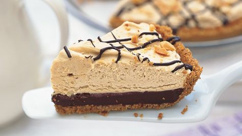 Black-Bottom Peanut Butter Mousse Pie Recipe | Bon Appetit Peanut Butter Mousse Pie, Mousse Pie, Peanut Butter Mousse, Chocolate Peanut Butter Pie, Chocolate Graham Crackers, Cream Pies, Peanut Butter Pie, Butter Pie, Butter Recipes