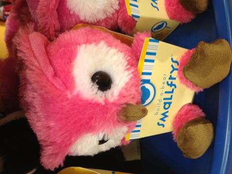 Build-A-Bear Smallfrys: Pink Owl Build A Bear Wishlist, Build A Bear Smallfrys, Cutest Build A Bear, Build A Bear Barkleigh, 2000s Build A Bear, Pink Owl, Build A Bear, Dolls, Toys