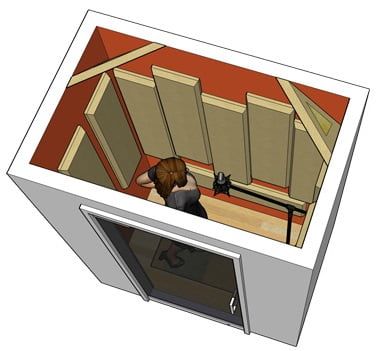 Diy Recording Booth, Diy Vocal Booth, Booth Layout, Sound Booth, Home Studio Design, Vocal Booth, Recording Booth, Home Recording Studio Setup, Recording Studio Setup