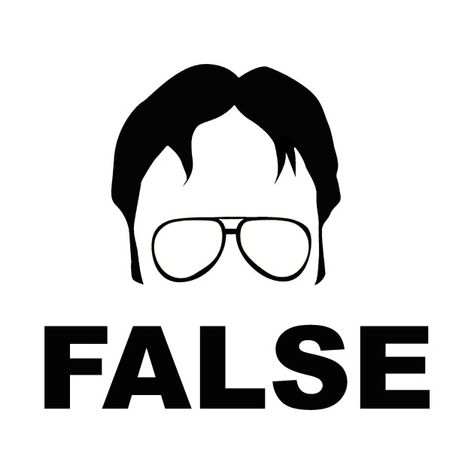 Dwight Schrute False, Dwight Schrute Quotes, The Office Stickers, The Office Show, Office Canvas, Office Tv Show, Office Quotes, Dwight Schrute, Image Svg