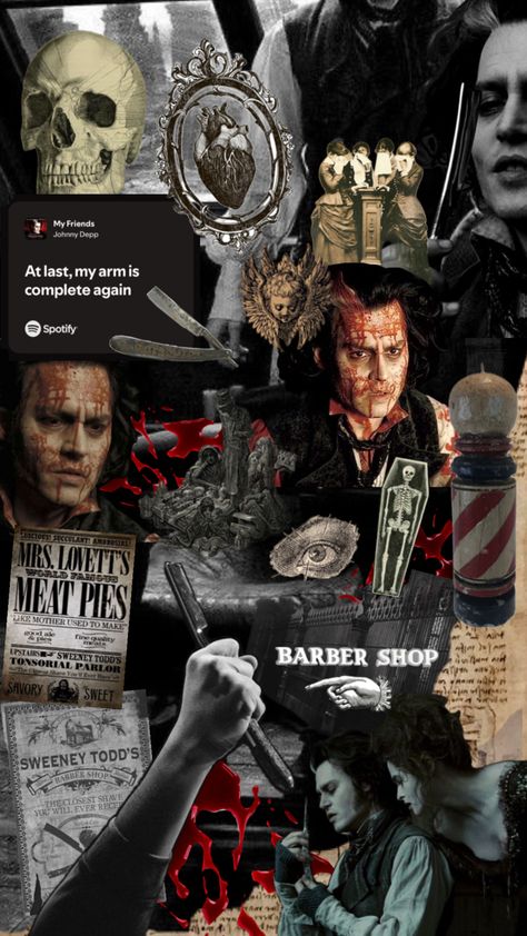 sweeney todd musical johnny depp helena bonham carter tim burton wallpaper collage Sweeney Todd Musical, Tim Burton Wallpaper, Johnny Depp Wallpaper, Eat And Run, Johnny Depp Movies, Tim Burton Movie, Helena Bonham, Wallpaper Collage, Sweeney Todd