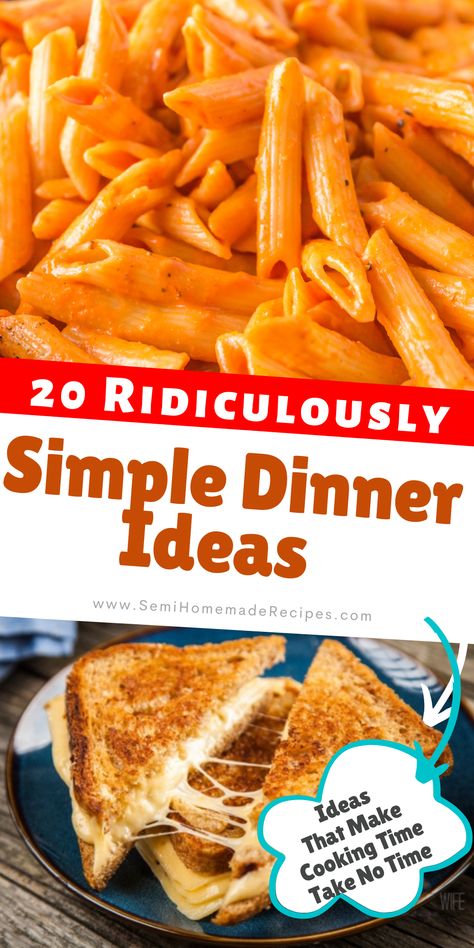 Easy Dinner Recipes With Things You Have At Home, Really Easy Meals, Easy Dinner With Stuff Around The House, Simple Dinner Ideas For One, Late Supper Ideas, Super Simple Supper Ideas, Plain Dinner Ideas, Fast Simple Dinner Ideas For Two, Lazy Dinners For Two