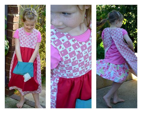 Orphan/ Apron Dress Costume Tutorial | mellebugandme Orphan Costume, Annie Costume, Annie Musical, Orphan Annie, Wrap Dress Pattern, Colonial Times, Costume Tutorial, Retro Apron, Japanese Sewing