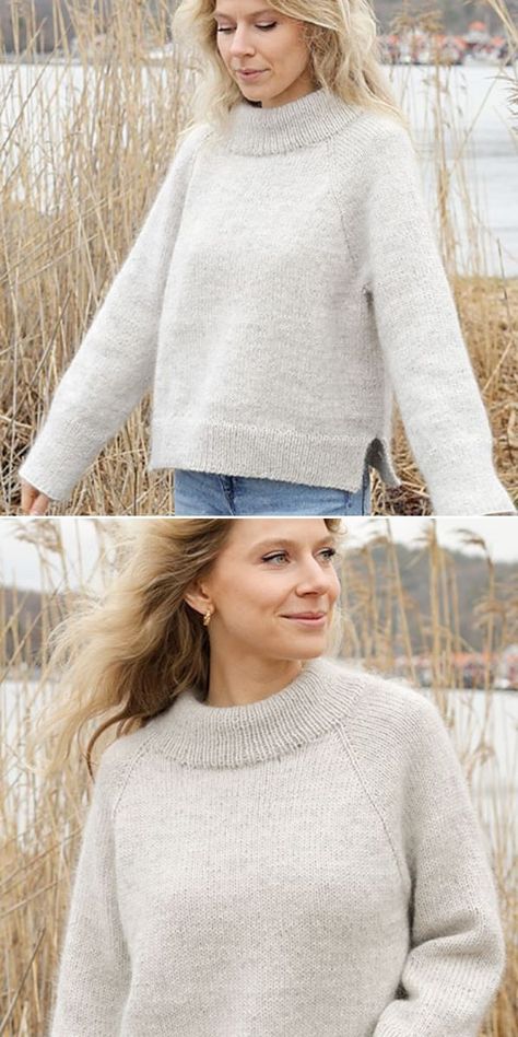 Super Simple Pullovers for Fall - Free Knitting Patterns Women’s Jumper Knitting Pattern, Sweatshirt Knitting Pattern, Knitting Patterns Womens Sweaters, Sweater Knitting Patterns Ladies, Free Easy Knitting Patterns For Women, Beginner Friendly Knit Sweater, Ladies Knitted Sweater Free Patterns, Lion Brand Hue + Me Patterns, Knit Jumper Pattern Free