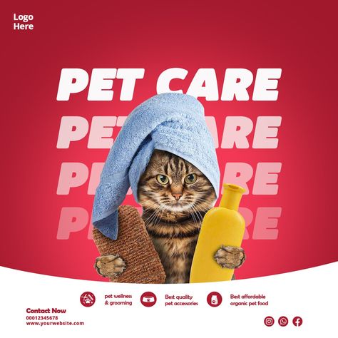 Pet Social Media Post Design For Contact ------------- 📩 : nj396405@gmail.com 📞Whatsapp: 01853210449 Follow me ----------- Behance : https://www.behance.net/nusratjahan215 Please share your valuable feedback. #petsocialmedia #facebookposterdesign #creativesocialmediapostdesign #graphicdesign #brandidentity #visualmarketing #socialmediabanner #designinspiration #creativegraphics #visualcontent #marketingstrategy #graphicdesign Pet Social Media Post, Pet Social Media, Facebook Poster, Social Media Post Design, Creative Graphics, Pet Wellness, Visual Marketing, Social Media Banner, Visual Content