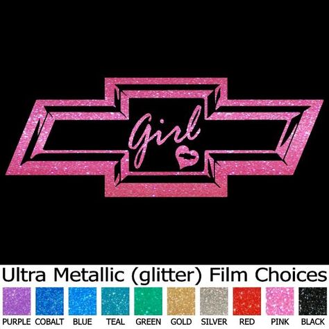 Pink Metallic 3 D Look CHEVY BOWTIE 36 Window Decals Gmc Truck Accessories, Tahoe Chevy, Pink Truck Accessories, Chevy Suv, Truck Window Stickers, Gmc Trucks Sierra, Chevy Bowtie, Chevy Girl, Chevy Classic