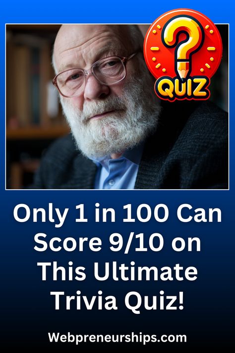 Test your trivia skills! Only 1 in 100 can score 9/10 on this tough trivia quiz. #TriviaQuiz #FunChallenge #TriviaGame
******** | Webpreneurships Quiz | Buzzfeed Quiz | Playbuzz Quiz | Trivia Game | General Knowledge Quiz | Quiz Master Free Trivia Questions, General Quiz, Science Trivia, Quiz Buzzfeed, Quiz Games, Playbuzz Quiz, Knowledge Quiz, Challenge Games, Trivia Quizzes