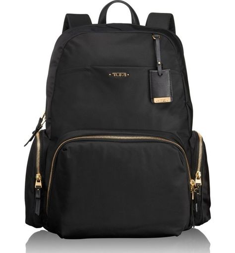 The 8 Best Business Backpacks to Buy in 2018: Best for Women: Tumi Women's Voyageur Calais Ba ckpack Black Tumi Backpack, Backpack Craft, Commuter Backpack, Backpack With Wheels, Business Backpack, Computer Backpack, Backpack Women, Add Ons, Personalized Accessories