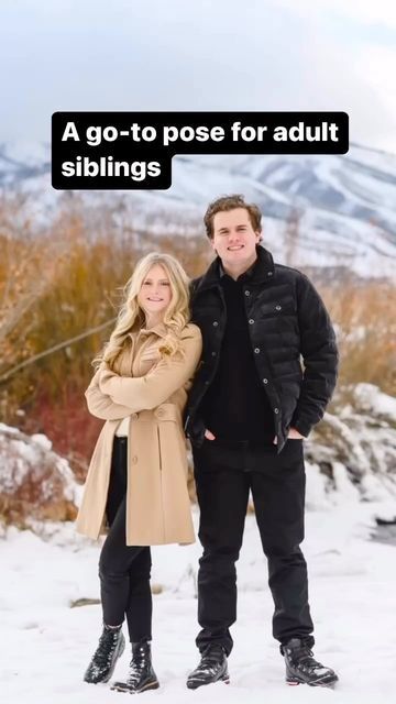 Utah Photographer and Mentor - Utah County, Park City, SLC on Instagram: "Do you struggle posing adult siblings? It gets trickier as they get older, here is one of my favorites. #posingtips #utahfamilyphotographer #utahcountyphotographer #parkcity #mcpolinfarm #utah #parkcityphotographer #nikonz7ii" Sibling Photoshoot Ideas Older, Older Sibling Photography, Older Sibling Poses, Adult Sibling Photography, Sibling Photography Poses, Sibling Pictures, Older Sibling, Sibling Poses, Sibling Photography