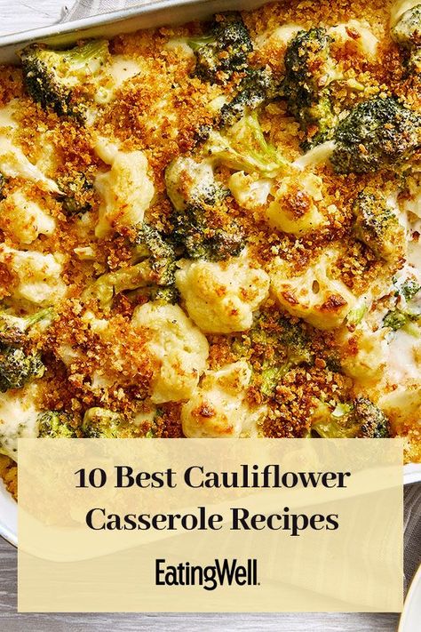 Cauliflower Entree Recipes, Cauliflower And Meat Recipes, Green Chile Cauliflower Casserole, Crockpot Broccoli Cauliflower Casserole, Best Cauliflower Recipes Side Dishes, Recipes Using Fresh Cauliflower, Cauliflower And Vegetable Bake, Shrimp Cauliflower Recipes, Roasted Cauliflower Casserole