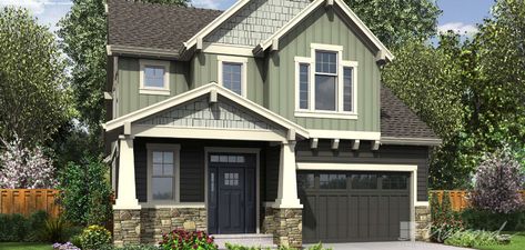 Cottage House Plan 22200 The Freewater: 2128 Sqft, 4 Beds, 2.1 Baths Greenhouse Materials, Craftsman Cottage Exterior, Cottage Exterior Colors, Beautiful Greenhouse, Green Exterior House Colors, Exterior House Paint, Bungalow Floor Plans, Craftsman Cottage, Greenhouse Ideas